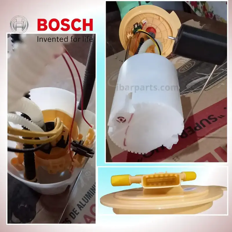 Detalle conexiones eléctricas y sensor de nivel flotante bomba Bosch original Frontier