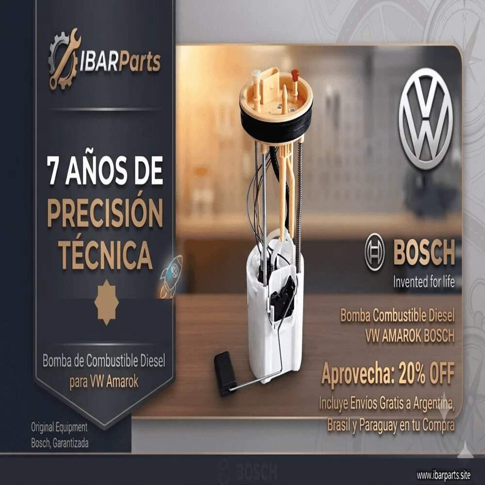 Vista lateral mostrando la bomba completo con el sensor de nivel flotante de combustible diesel para Volkswagen Amarok 2.0L TDI con 20% OFF.