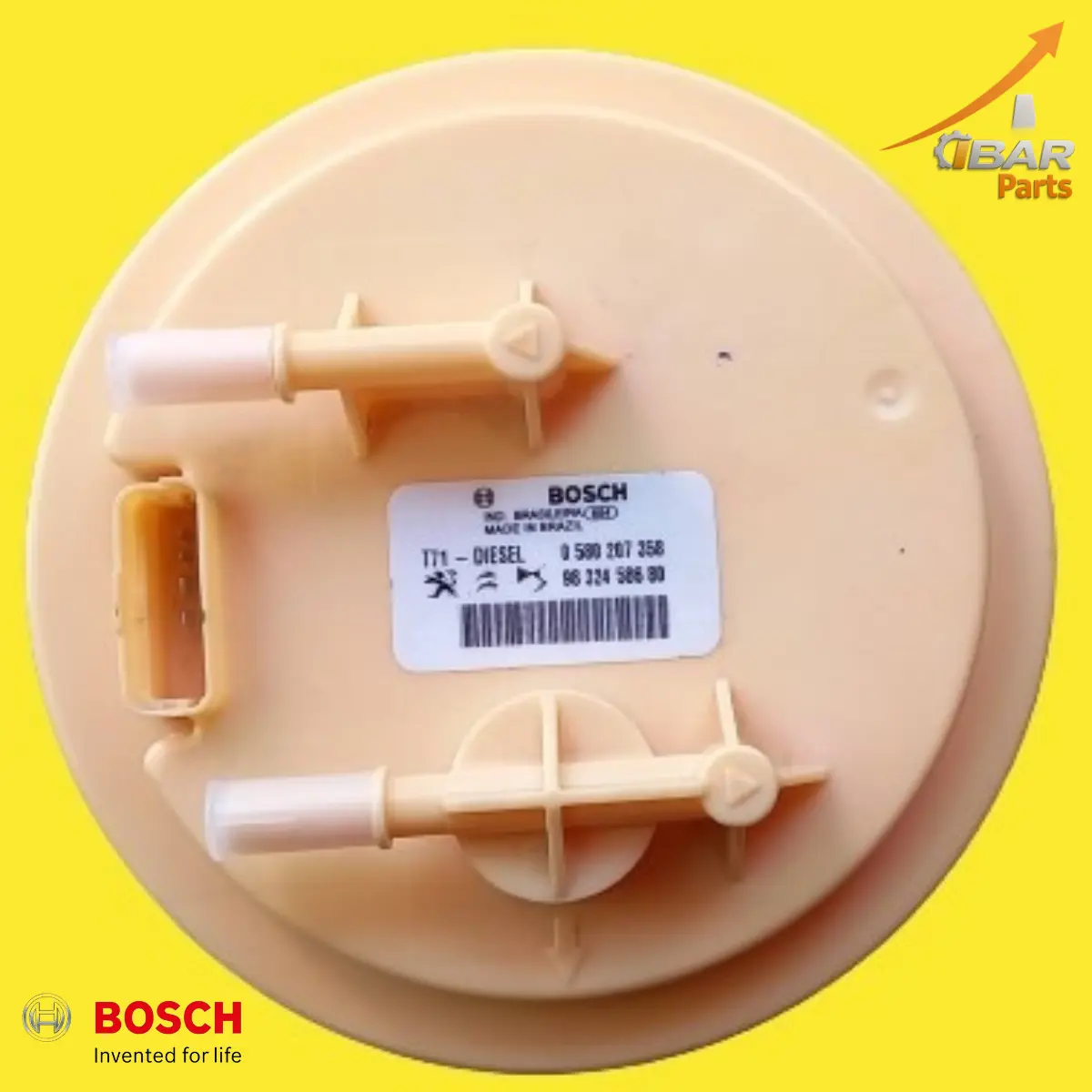 Etiqueta original Bosch 0580207358 en bomba Partner Berlingo 1.6 HDi. Trazabilidad y garantia OEM.