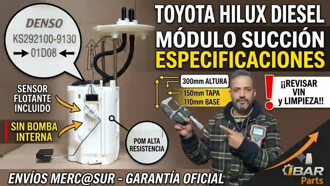 Análisis Técnico Bomba de Combustible Hilux 2.8L Denso 77010-0K201