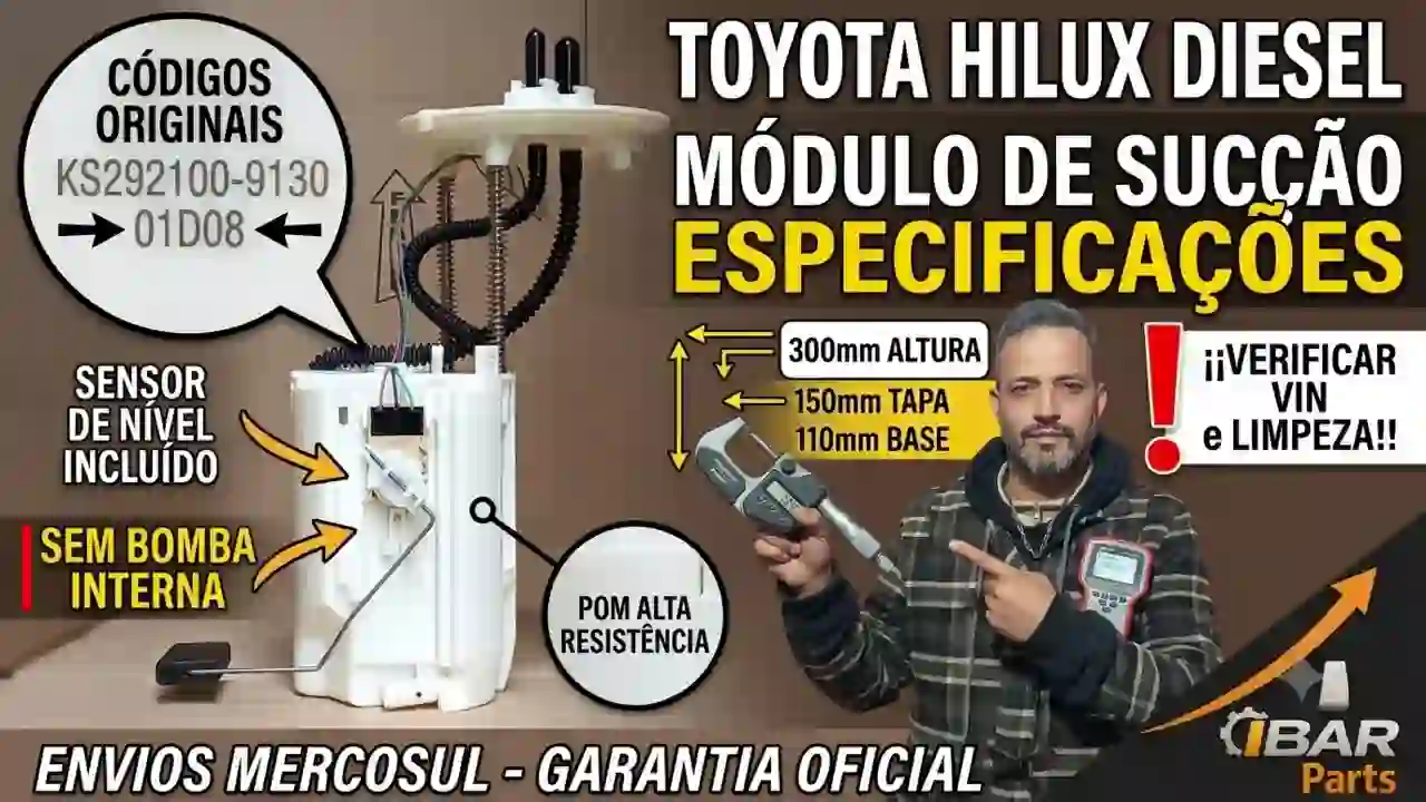 Análise Técnica Bomba de Sucção Combustivel Hilux 2.8L Denso 77010-0K201