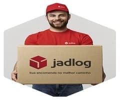 Logotipo da transportadora Jadlog para logística de distribuição e entregas comerciais no Brasil.