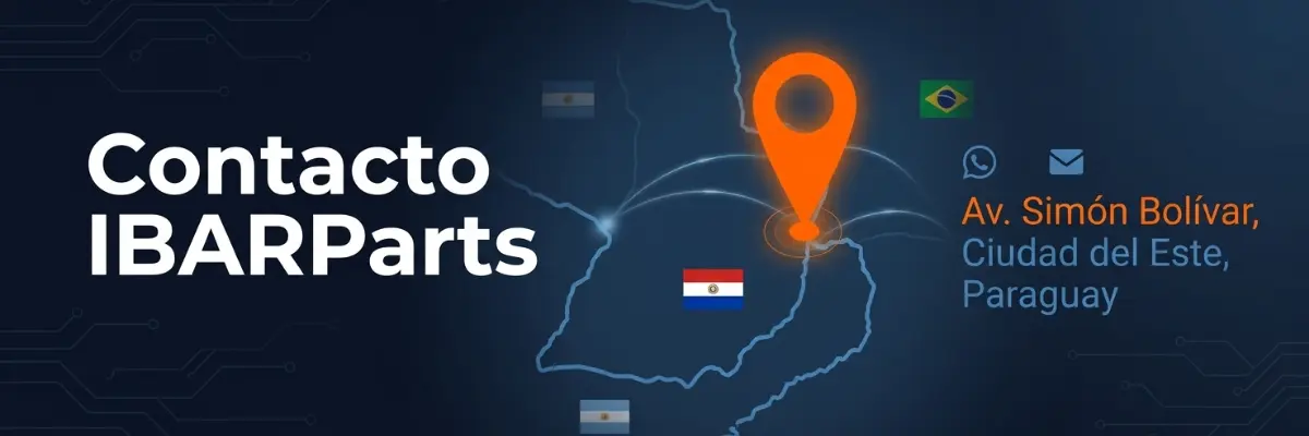 Contacto IBARParts | Av. Simón Bolívar, Ciudad del Este Mapa Triple Frontera mostrando localización IBARParts en Av. Simón Bolívar, Ciudad del Este, Paraguay. Soporte técnico en Argentina, Brasil y Paraguay.